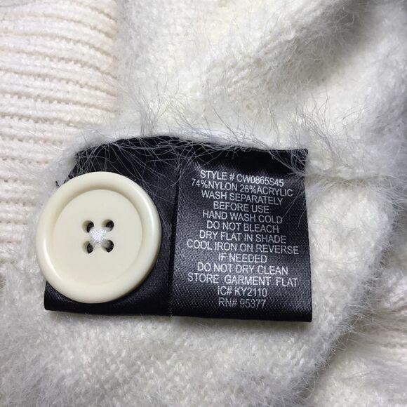 Sanctuary Off White Fluffy Clean Girl Minimalist Cozycore Oversized Cardigan XS - Picture 7 of 8
